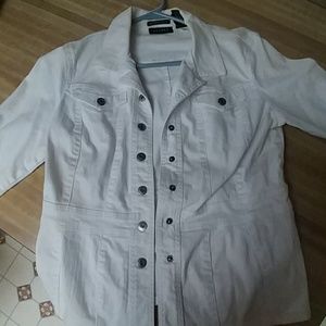 Women's lightweight white denim